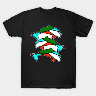 Tribal Dolphin abstract pattern T-Shirt